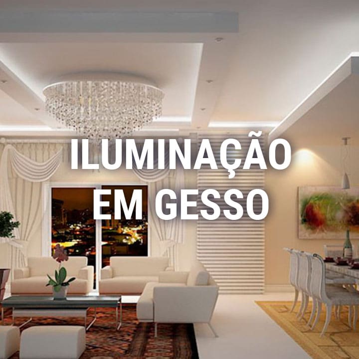 iluminação em gesso