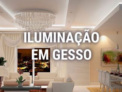 iluminação em gesso